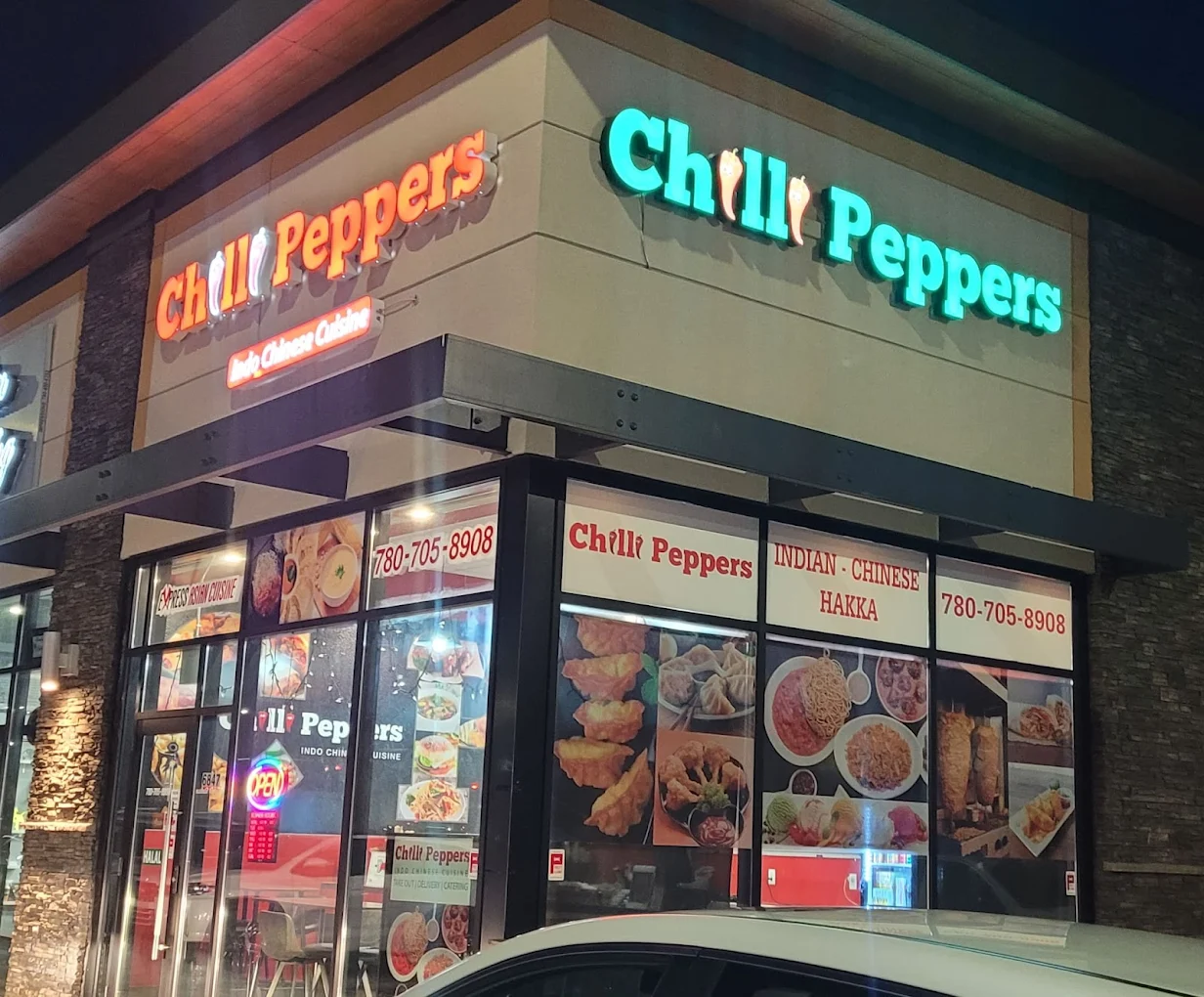 Hakka Chow Mein at Chilli Peppers Indo-Chinese restaurant in Edmonton, AB