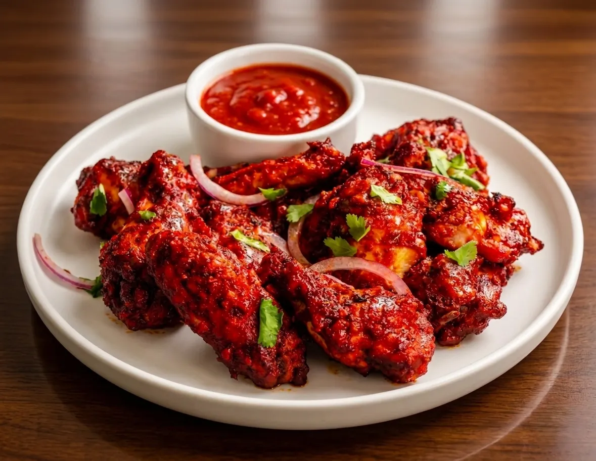 Indo-Chinese chicken wings in nine flavours at Chilli Peppers, Edmonton